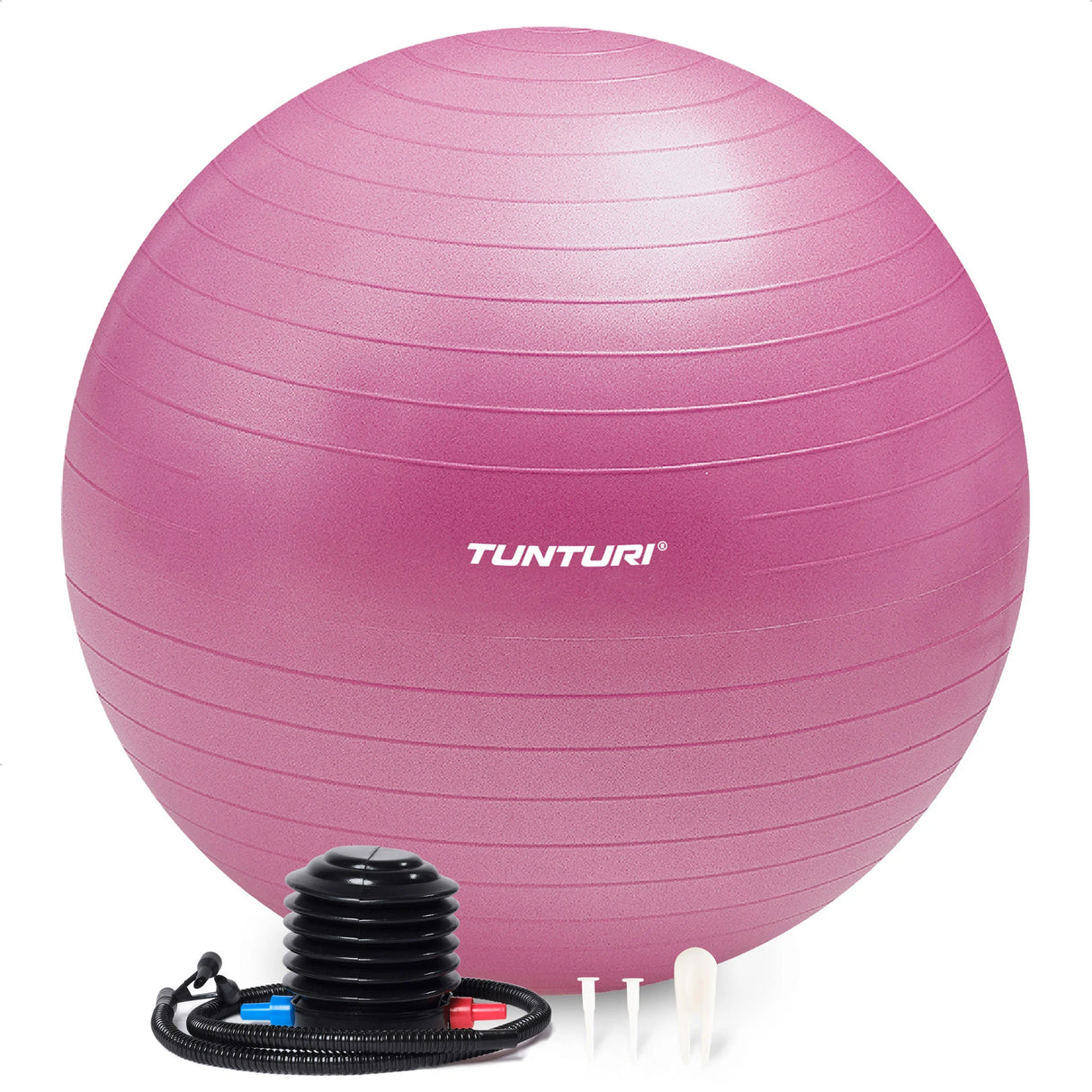 Träningsboll TUNTURI Gymball 75cm Anti Burst, lila