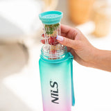 Vattenflaska NILS NCD04, 950 ml, rosa-grön