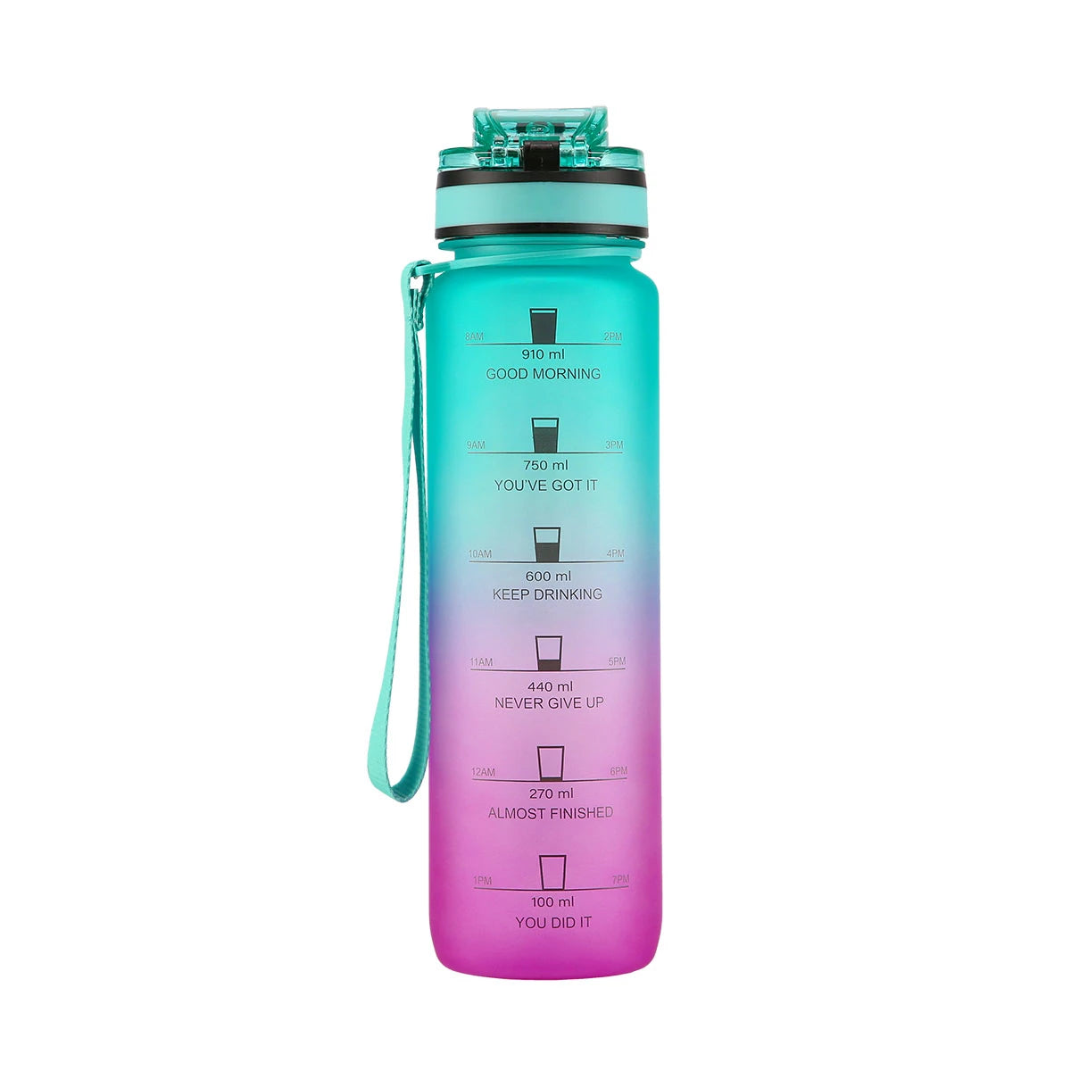 Vattenflaska NILS NCD04, 950 ml, rosa-grön