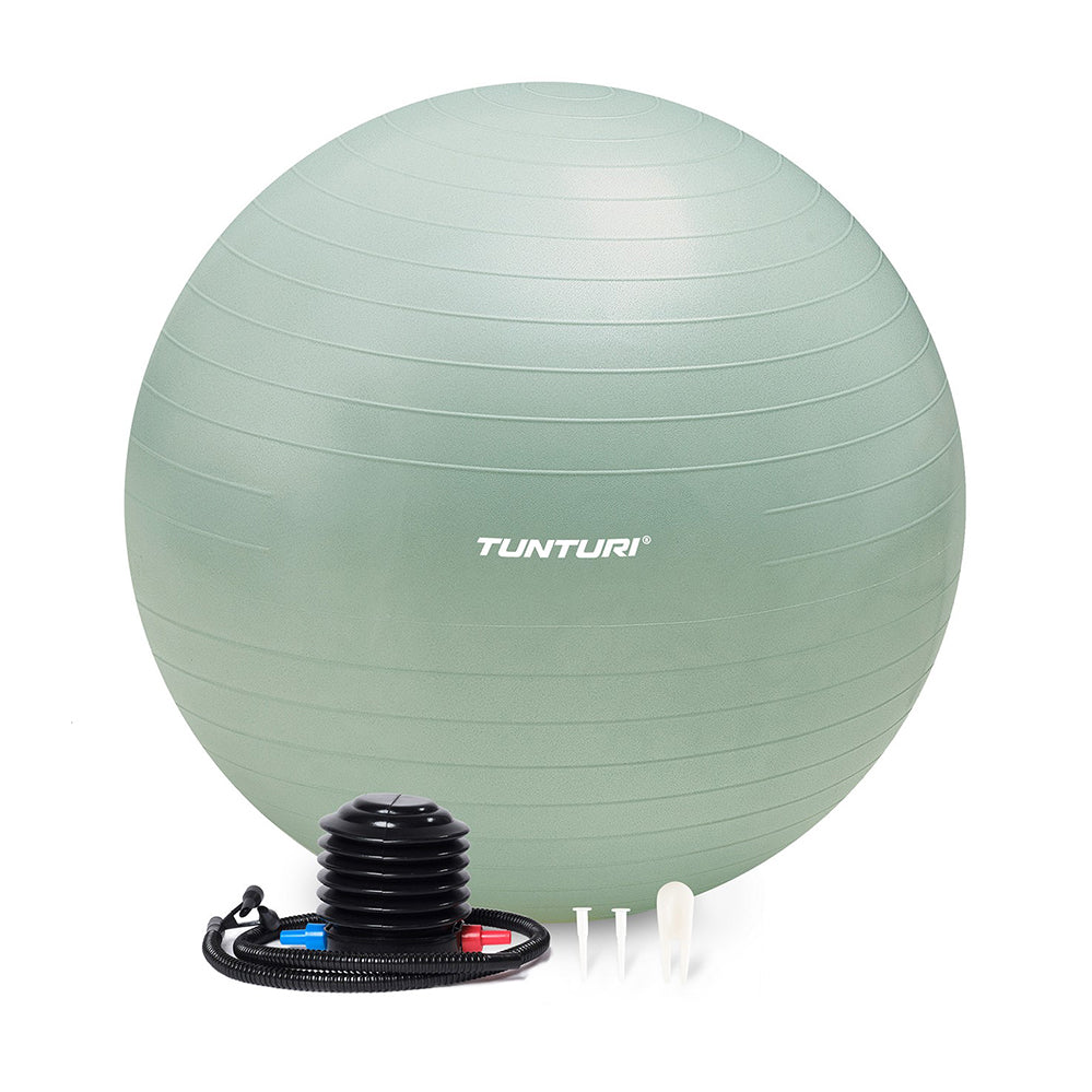 Träningsboll TUNTURI Gymball 65 cm Mint, Anti Burst, grön