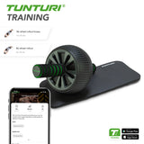 Magträningshjul TUNTURI Pro Exercise Wheel Deluxe, med knäskydd