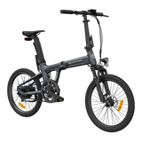 Hopfällbar elcykel ADO A20S AIR med fjädring fram, grå