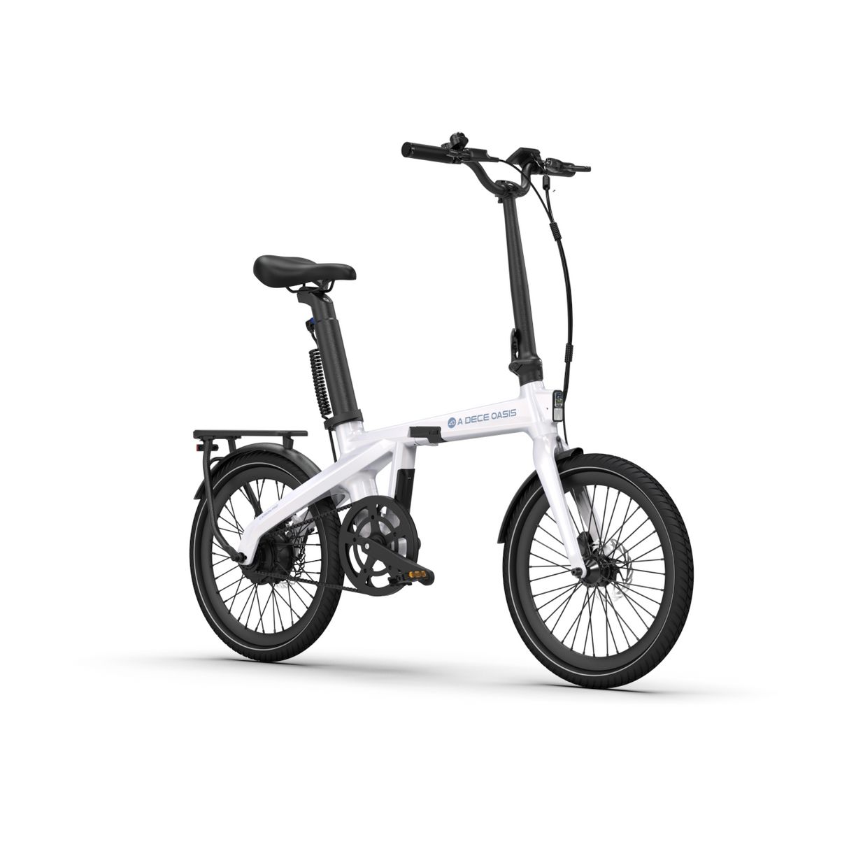 Hopfällbar elcykel ADO Air Carbon PRO, Vit