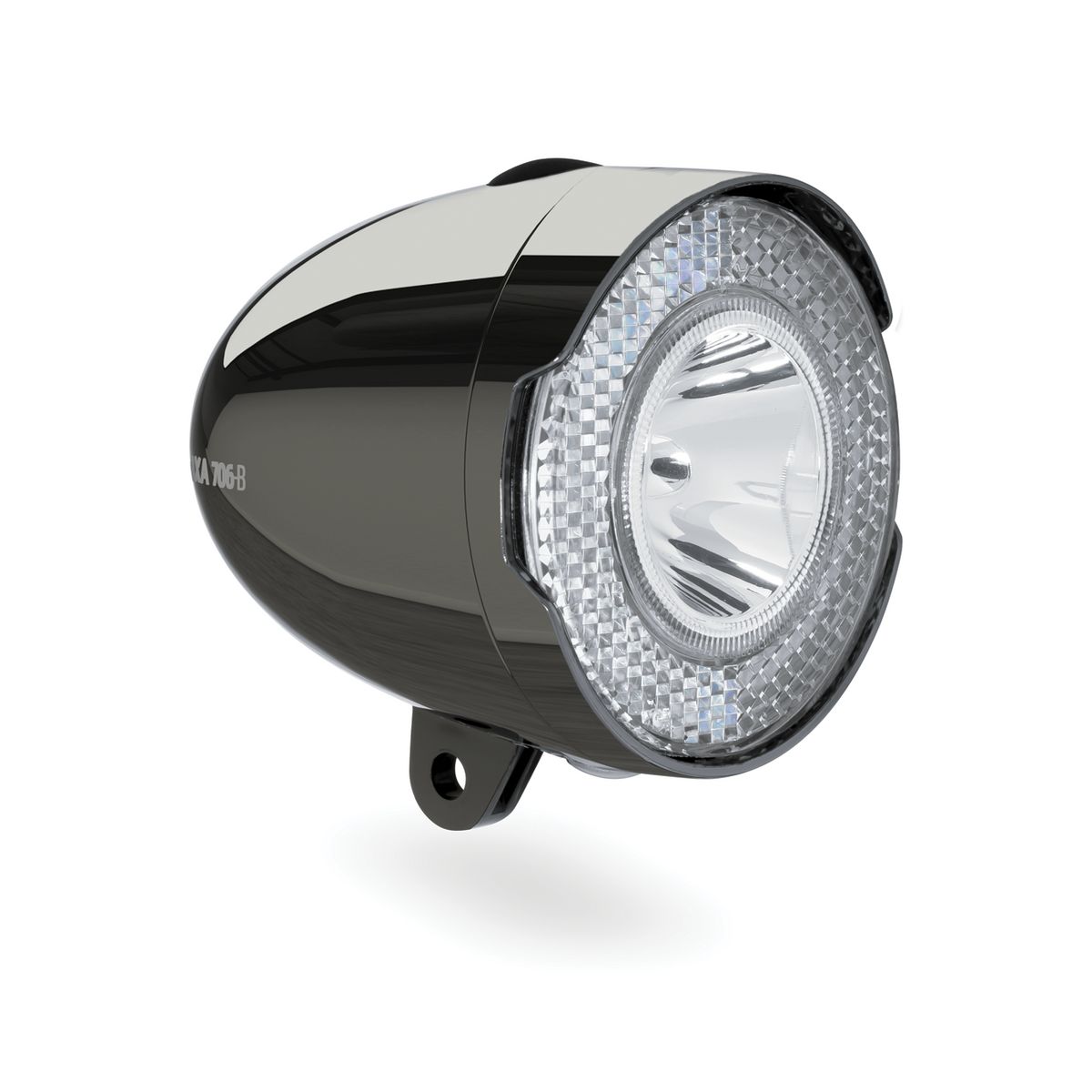 Framlampa AXA 706-B, retro, med batterier, mörkgrå