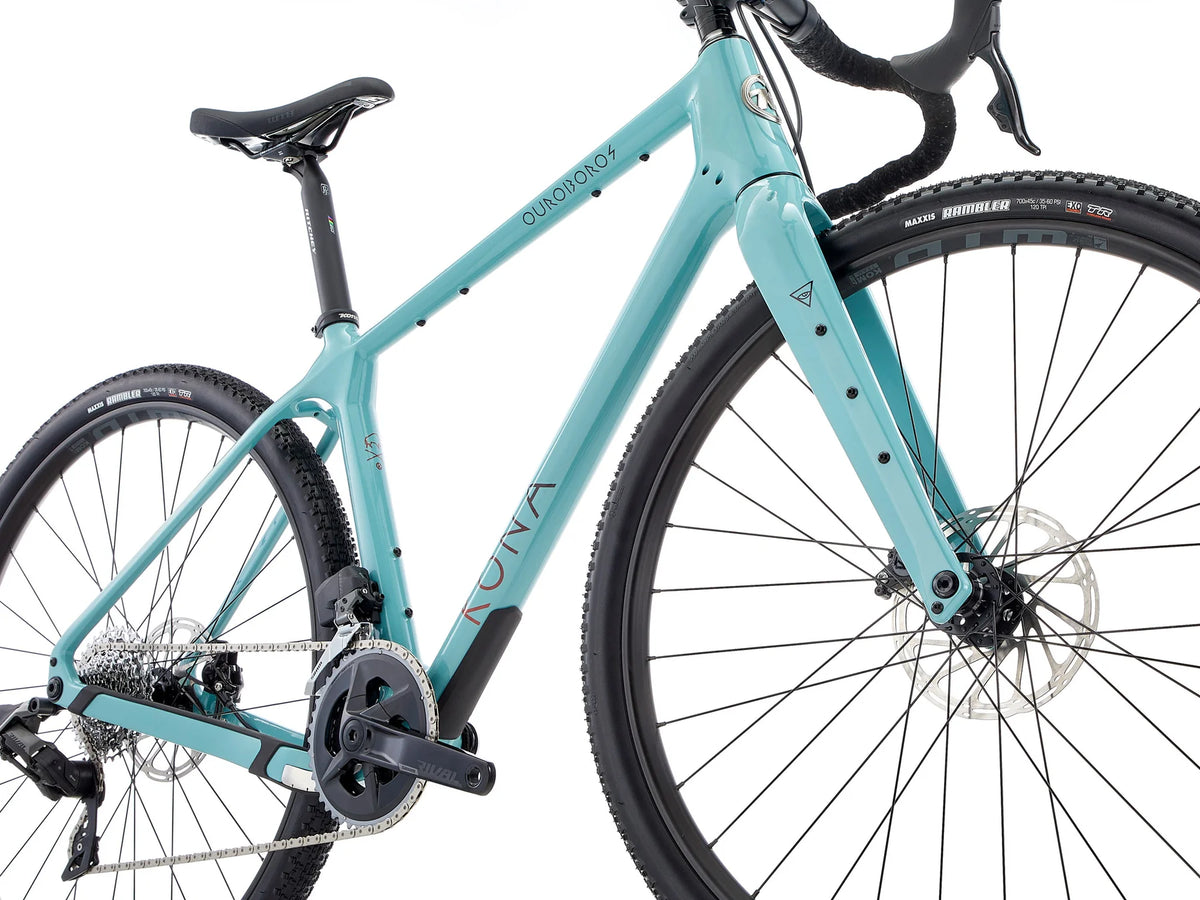 Gravelbike KONA Ouroboros CR/DL, Gloss Harbor Gray (Green)