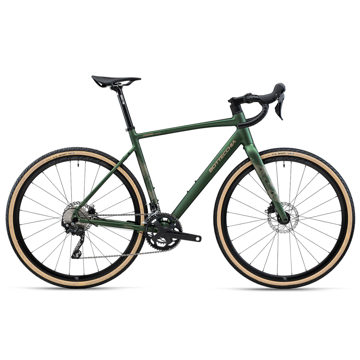 Gravelcykel BOTTECCHIA Gravel Monster - GRX610 24v - C46 Matt Grön