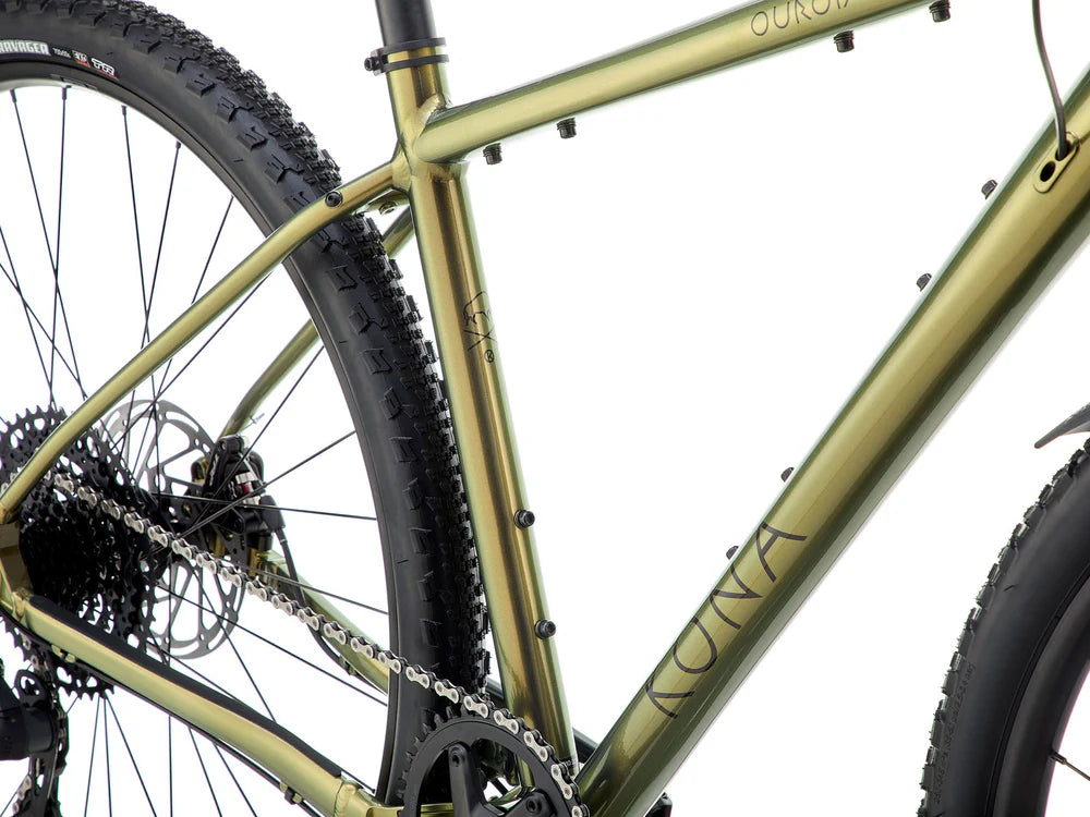 Gravelbike KONA Ouroboros AL, Gloss Metallic Turismo Olive (Grön)