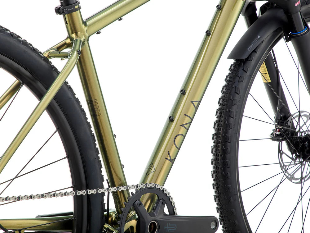 Gravelbike KONA Ouroboros AL, Gloss Metallic Turismo Olive (Grön)
