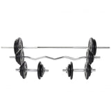 Skivstång Curlstång Hantlar GUMMI 108kg