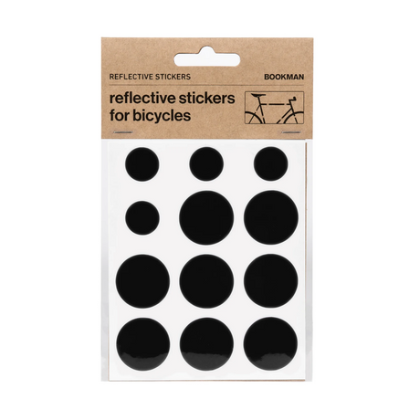 Reflekterande klistermärken för cykel BOOKMAN Reflective Stickers for Bicycles, Black Dots