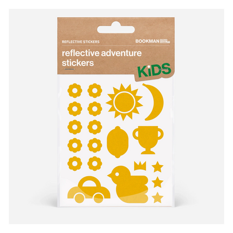 Reflexklistermärken för barn BOOKMAN Reflective Adventure Stickers, Yellow