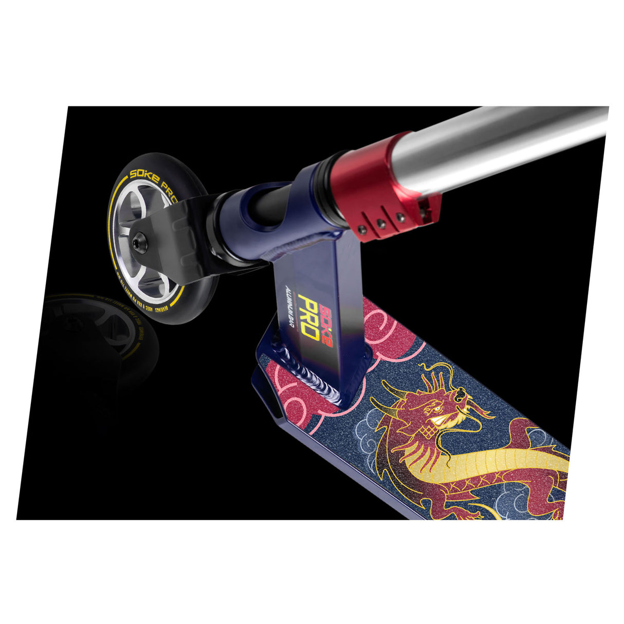 Stuntscooter SOKE PRO, lila-röd