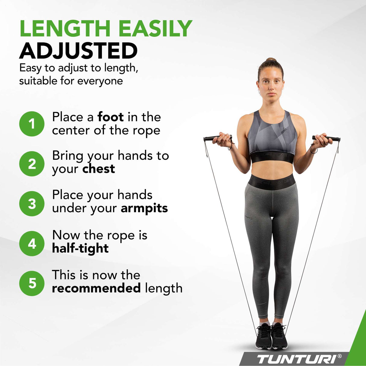 Hopprep TUNTURI Smart Jump Rope med display och app