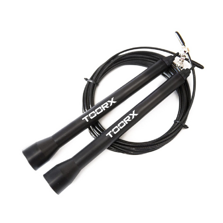 Hopprep TOORX Steel Speed Jumprope med plasthandtag, svart