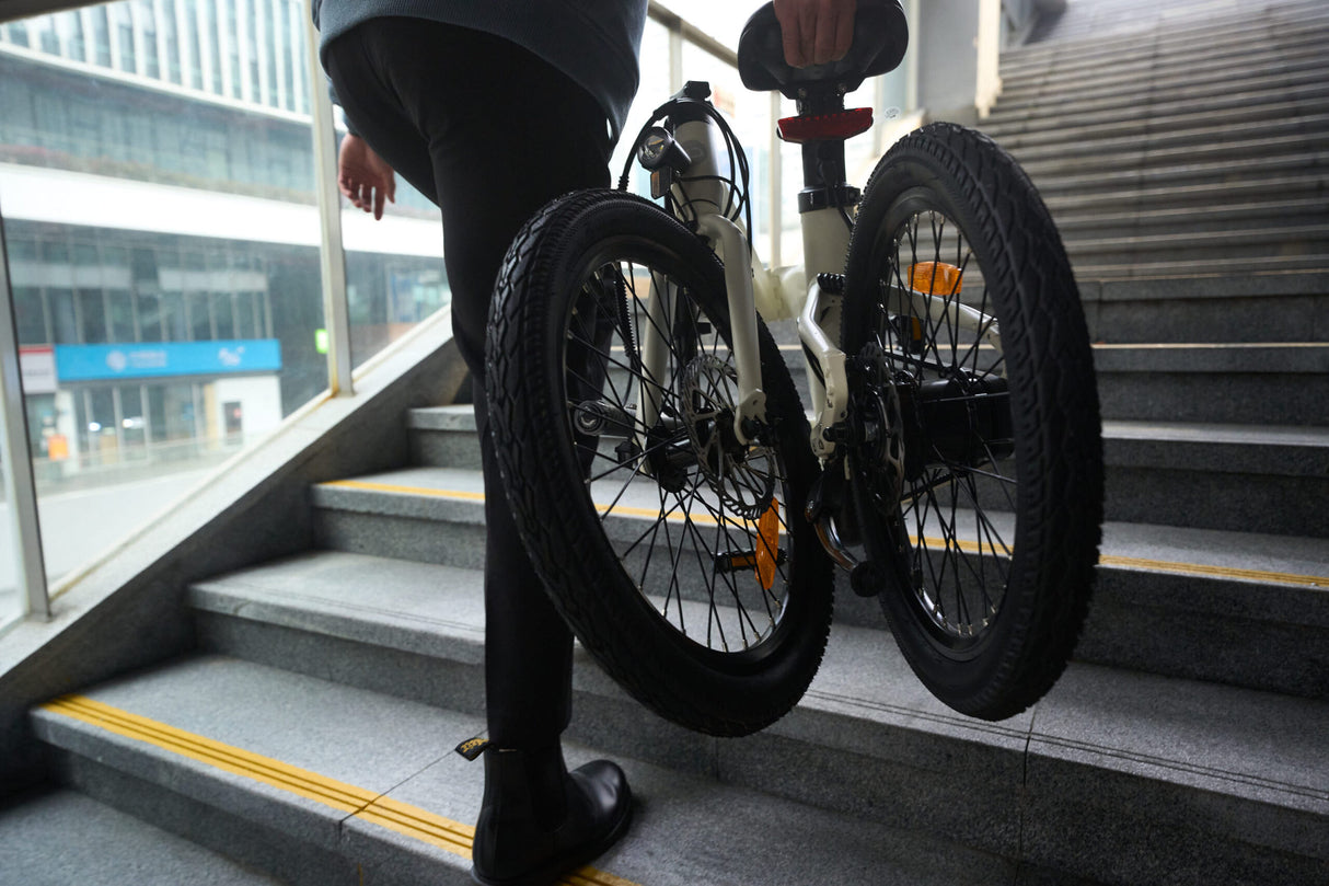 Hopfällbar elcykel ADO A20 AIR, blå