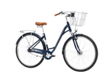 Cykel ROMET Art Deco Lux, med främre korg, blå