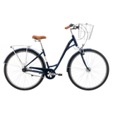 Cykel ROMET Art Deco Lux, med främre korg, blå