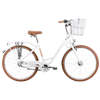 Cykel ROMET Pop Art Classic 26, vit + främre korg