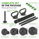 Styrketräningsset TUNTURI Hantel- & Skivstångsset 20 kg
