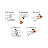 Kedjelås AXA Absolute C5-90, med kod