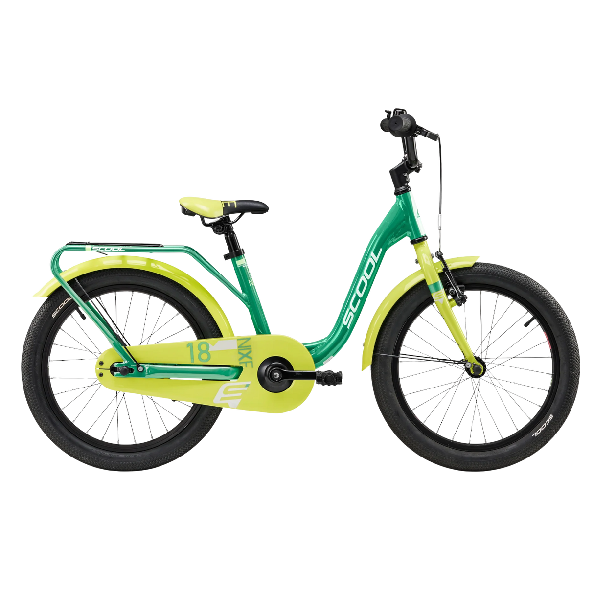 Barncykel S´COOL niXe, 18" Grön/Lime