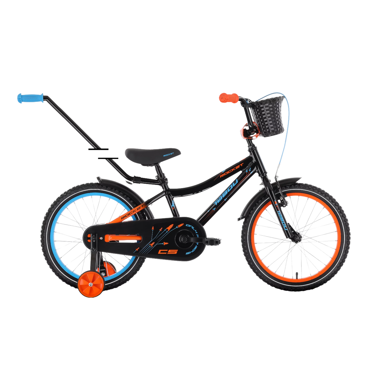 Barncykel TABOU Rocket CS ALU, 20" svart-orange