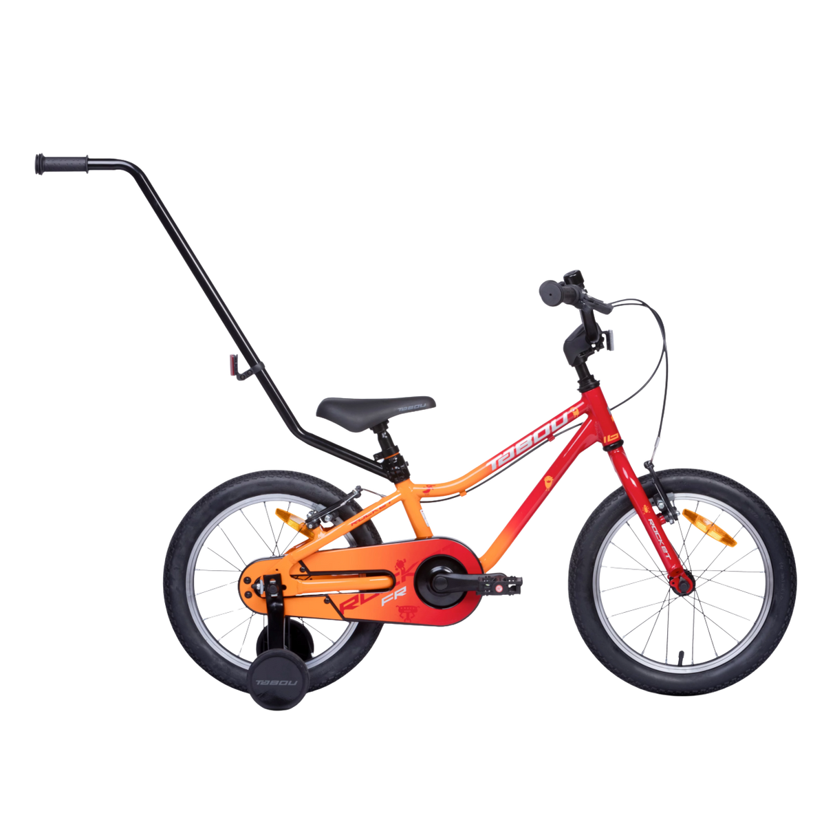 Barncykel TABOU Rocket FR, 12" röd-gul