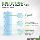 Massagerulle TUNTURI Yoga Grid Foam Roller, 33cm, Ljusblå