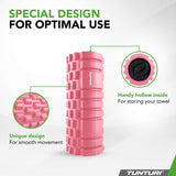Massage roller TUNTURI Yoga Grid Foam Roller, 33cm, Rose Gold