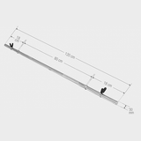 Skivstång 120cm Fjäderlås 30mm