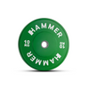 Viktplatta HAMMER Bumper Plate, Grön, 50mm, 10 kg