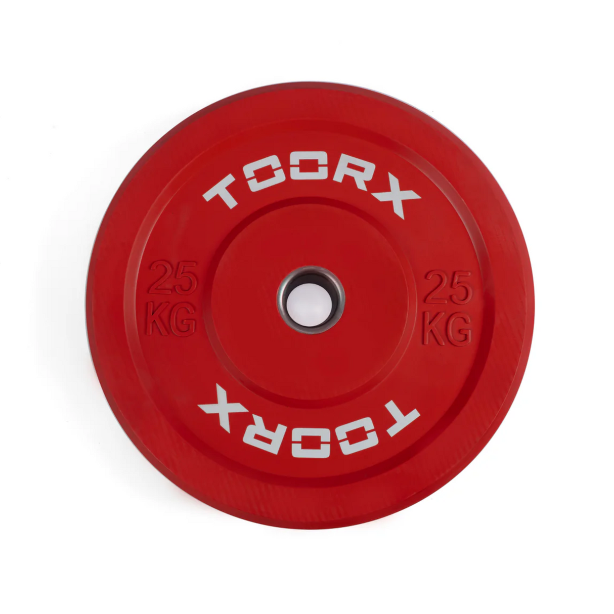 Viktplatta TOORX Bumper Plate Challenge, röd, 50 mm, 25 kg