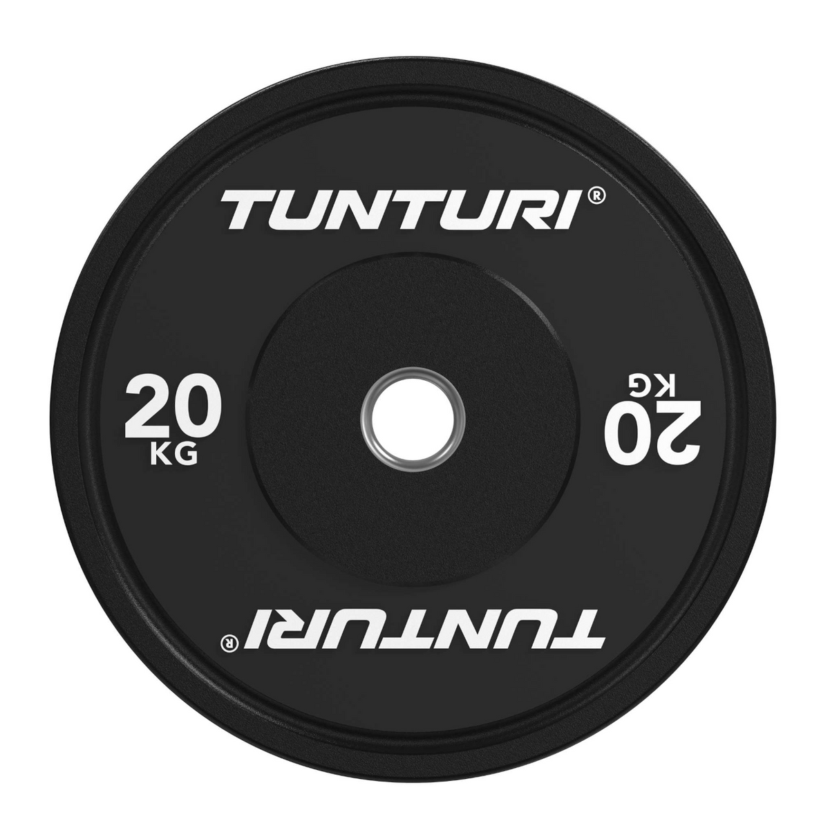Viktplatta TUNTURI Platinum Bumper Plate, svart, 50mm, 20 kg