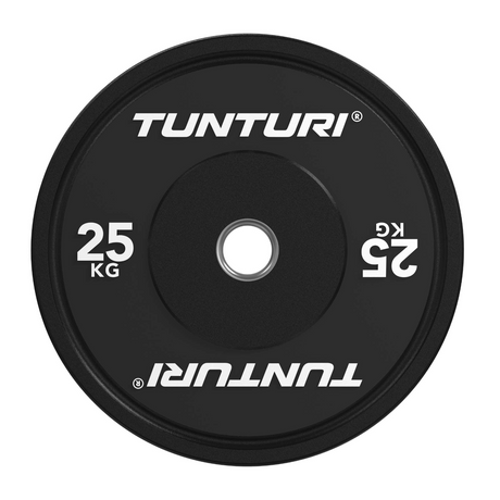 Viktplatta TUNTURI Platinum Bumper Plate, svart, 50mm, 5 kg