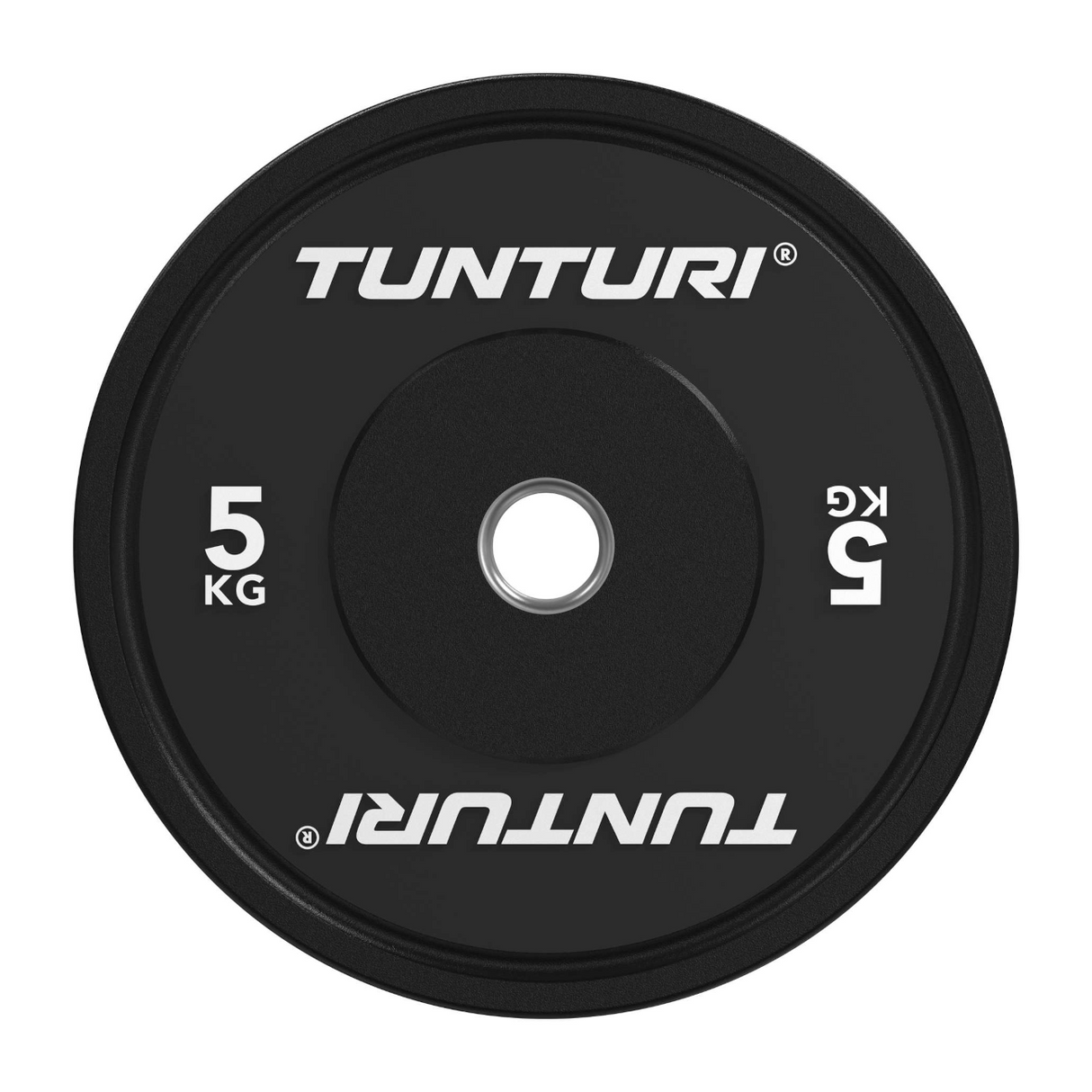 Viktplatta TUNTURI Platinum Bumper Plate, svart, 50mm, 5 kg