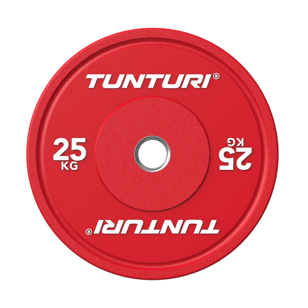 Viktplatta TUNTURI Platinum Bumper Plate, röd, 50mm, 25 kg