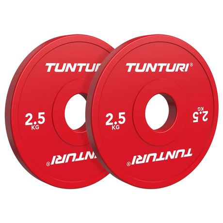 Viktskivor TUNTURI Platinum Fractional Plates, Röd, 50mm, 2 x 2.5 kg