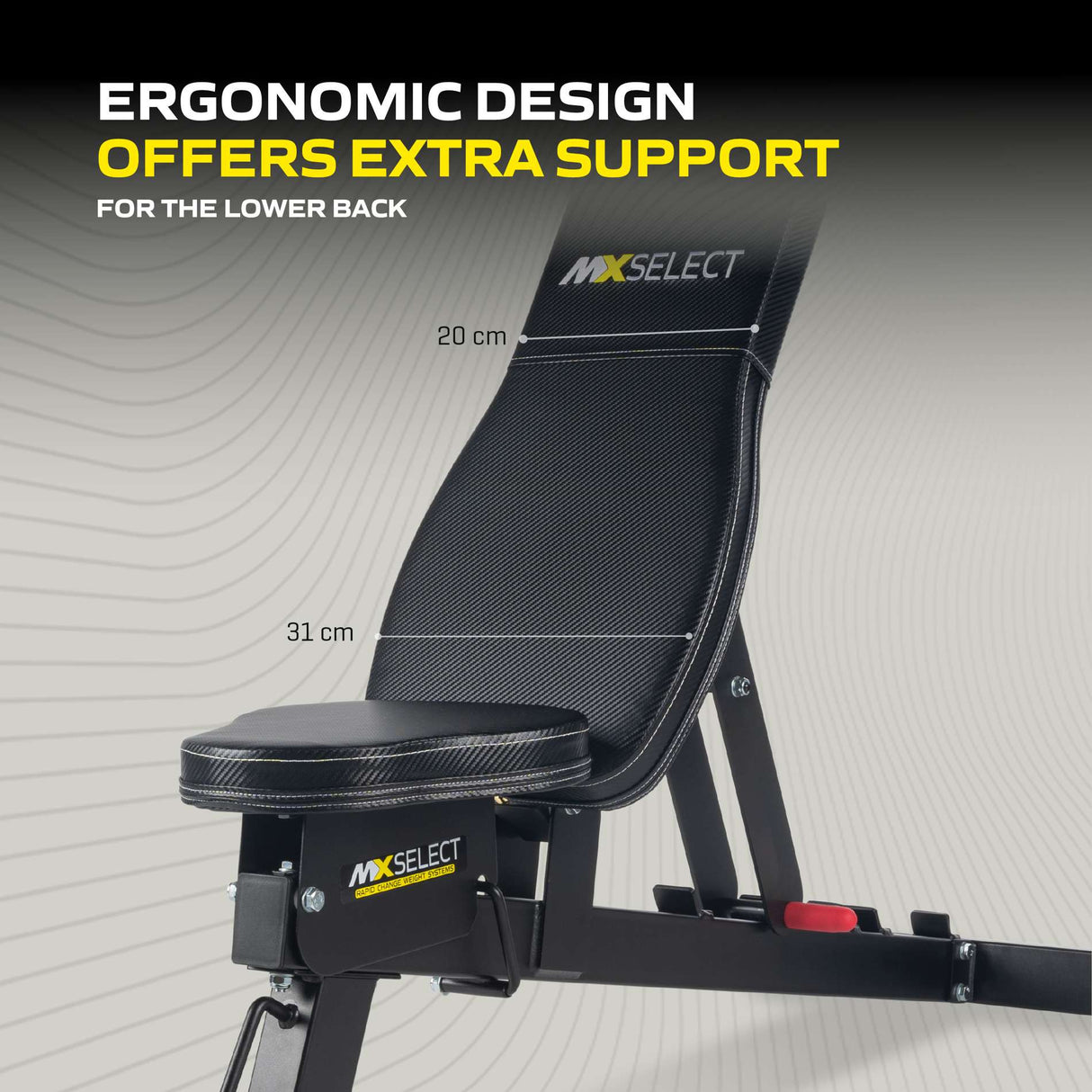 Träningsbänk TUNTURI MX Select Justerbar viktbänk