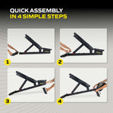 Träningsbänk TUNTURI MX Select Justerbar viktbänk