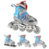 4in1 (rull)uisud NILS EXTREME NH18192 In-line Skates/Hockey Ice Skates, S (29-33), Grey/Blue