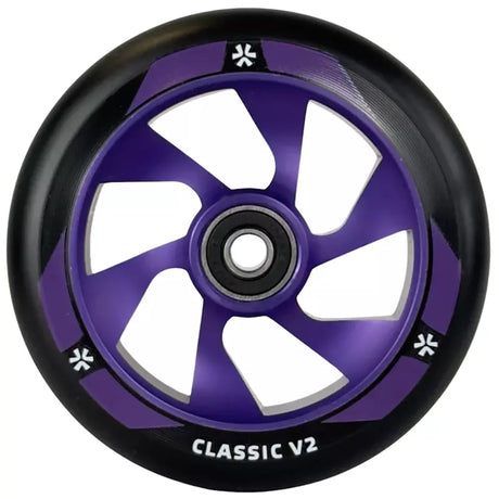 Hjul till sparkcykel UNION Classic V2 Pro Scooter Wheel 110mm, svart/lila