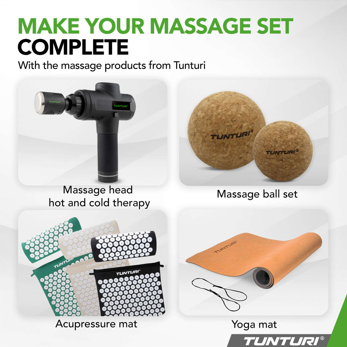 TUNTURI Vibrating Duo Massage Roller