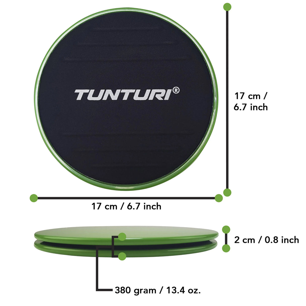 Gymnastikset TUNTURI Resistance & Core Sliders Set