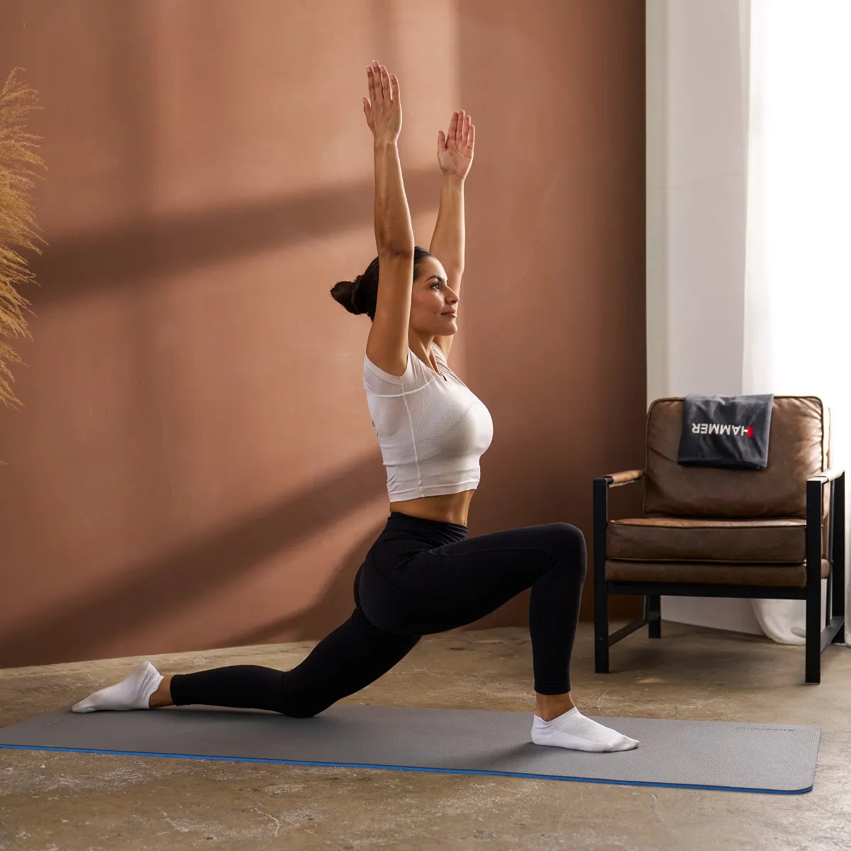 Gymnastikmatta HAMMER 2in1 Fitness & Träningsmatta