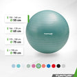Träningsboll TUNTURI Gymball 55cm, Anti-Burst, Petrol